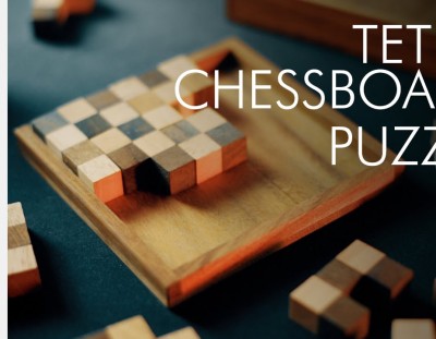 ASMR. Chessboard Puzzle. Wooden Blocks, Whisper