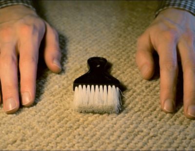 ASMR carpet scratching & brushing  (Binaural)