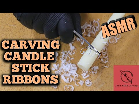 Satisfying ASMR – Carving Candle Stick Ribbons [NO TALKING]