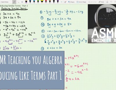 ASMR Teaching you Algebra Reducing Similar/Like Terms Part 1