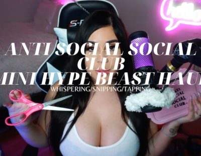 [ASMR] | ANTI SOCIAL SOCIAL CLUB MINI HAUL/ TAPPING and whispering- HYPE BEAST