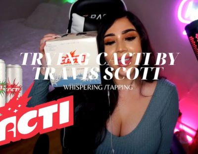 [ASMR] | Trying CACTI seltzer drink by Travis Scott